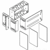 Wiremold Wsa42-4 Wallsource 4-Gang Multi Service Box, Brackets & Dividers, 9-3/16"L