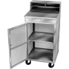 Winholt Mobile Cabinet Shop Desk OTE-2224-GY See-Through Mesh & Riser 22W" x 22"D x 49-1/2"H - Gray