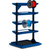 Bobine stationnaire Rack W 32" x 27 « D x 55 » H bas plateau 8 tiges de stockage Avalanche bleu