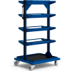 Bobine mobile Rack 32" W x 27 « D x 59-1/4 » H bas plateau 8 stockage tiges Avalanche bleu