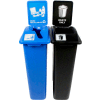 Busch Systems Watcher déchets Double - Matières Recyclables des déchets & mixtes, 46 gallons, bleu/noir - 101050