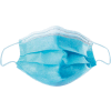 Masque facial jetable avec boucles d’oreille, bleu, 3 épaisseurs, 50/boîte