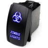 Race Sport LED Rocker Switch avec éclat LED bleu, Lumières Zombie, 1005297