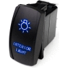 Race Sport LED Rocker Switch avec éclat LED bleu, lumières intérieures