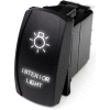 Race Sport LED Rocker Switch avec éclat LED blanc, lumières intérieures