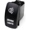 Race Sport LED Rocker Switch avec éclat LED blanc, feux de conduite