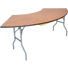 Table pliante en bois commercial Atlas, Serpentine 84'', Bord en vinyle - Série de Titan