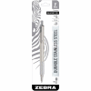 Stylo à bille rétractable zèbre F-701 - Encre noire - Baril en acier inoxydable