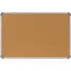 Ghent Cintra 18" x 24" Bulletin Board - Natural Cork Surface - Silver Frame