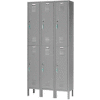 Global Industrial Capital® 2-Tier 6 Door Locker, 12"Wx15"Dx36"H, Gray, Assembled