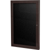 Ghent Enclosed Letter Board - Outdoor / Indoor - 1 Door - Black Vinyl w/Bronze Frame - 24" x 18"