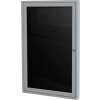 Ghent Enclosed Letter Board - Outdoor / Indoor - 1 Door - Black Letterboard w/Silver Frame - 36"x36"