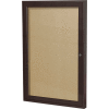 Ghent Enclosed Bulletin Board - Outdoor - Vinyl - Bronze Frame - 36" x 24" H - Caramel
