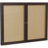 Ghent Enclosed Bulletin Board - Outdoor - Vinyl - Bronze Frame - 36" x 48" H - Caramel