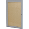 Ghent Bulletin Board - 1 Door - Caramel Vinyl w/Silver Frame - 24" x 18"