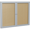Ghent Enclosed Bulletin Board - Outdoor / Indoor - Vinyl - 48" x 60" H - Caramel