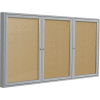 Ghent Enclosed Bulletin Board - Outdoor / Indoor - Vinyl - 36" x 72" H - Caramel