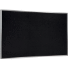 Gand 4' x 8' Bulletin Board - Surface en caoutchouc recyclé noir - Argent