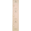 Bradley® 3-Tier 3 portes Lenox Plastic Locker, 15"L x 18"P x 72"H, beige, assemblé
