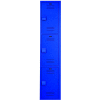 Bradley® 3-Tier 3 Door Lenox Plastic Locker, 12"L x 12"P x 60"H, Deep Blue, Assemblé