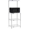 Nexel® Poly-Z-Brite® kit de station micro-ondes à 4 niveaux, 24"L x 18"W x 63"H