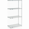 Nexel® Poly-Z-Brite®, 4 Tier, Wire Shelving Add-On Unit, 42"W x 24"D x 86"H