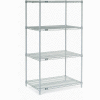 Nexel® 4 Shelf, Poly-Z-Brite® Wire Shelving Unit, Starter, 30"W x 21"D x 63"H