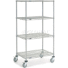 Nexel® Chrome Wire Shelf Truck, 1200 lb. Capacity, 36"L x 24"W x 69"H