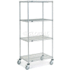Nexel® Chrome Wire Shelf Truck, 1200 lb. Capacity, 36"L x 24"W x 80"H