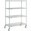 Nexel® Chrome Wire Shelf Truck, 1200 lb. Capacity, 48"L x 24"W x 69"H