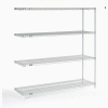 Nexel® Poly-Z-Brite®, 4 Tier, Wire Shelving Add-On Unit, 60"W x 18"D x 63"H