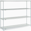 Nexel® Poly-Z-Brite®, 4 Tier, Wire Shelving Starter Unit, 72"W x 18"D x 63"H