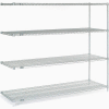 Nexel® Poly-Z-Brite®, 4 Tier, Wire Shelving Add-On Unit, 54"W x 18"D x 63"H