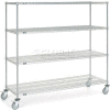 Nexel® Chrome Wire Shelf Truck, 1200 lb. Capacity, 72"L x 24"W x 69"H