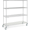 Nexel® Chrome Wire Shelf Truck, 1200 lb. Capacity, 72"L x 24"W x 80"H