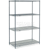 Nexel® Nexelon®, 4 Tier, Wire Shelving Starter Unit, 60"W x 24"D x 63"H