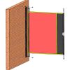 Rasoir Industries RollTect™ écran de soudure rétractable - Ombrage de soudure semi-orange de 5,5' x 20'