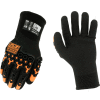 Mechanix Wear SpeedKnit M-Pact Gants de protection contre les chocs thermiques, noir, petit, 12 paires / pkg