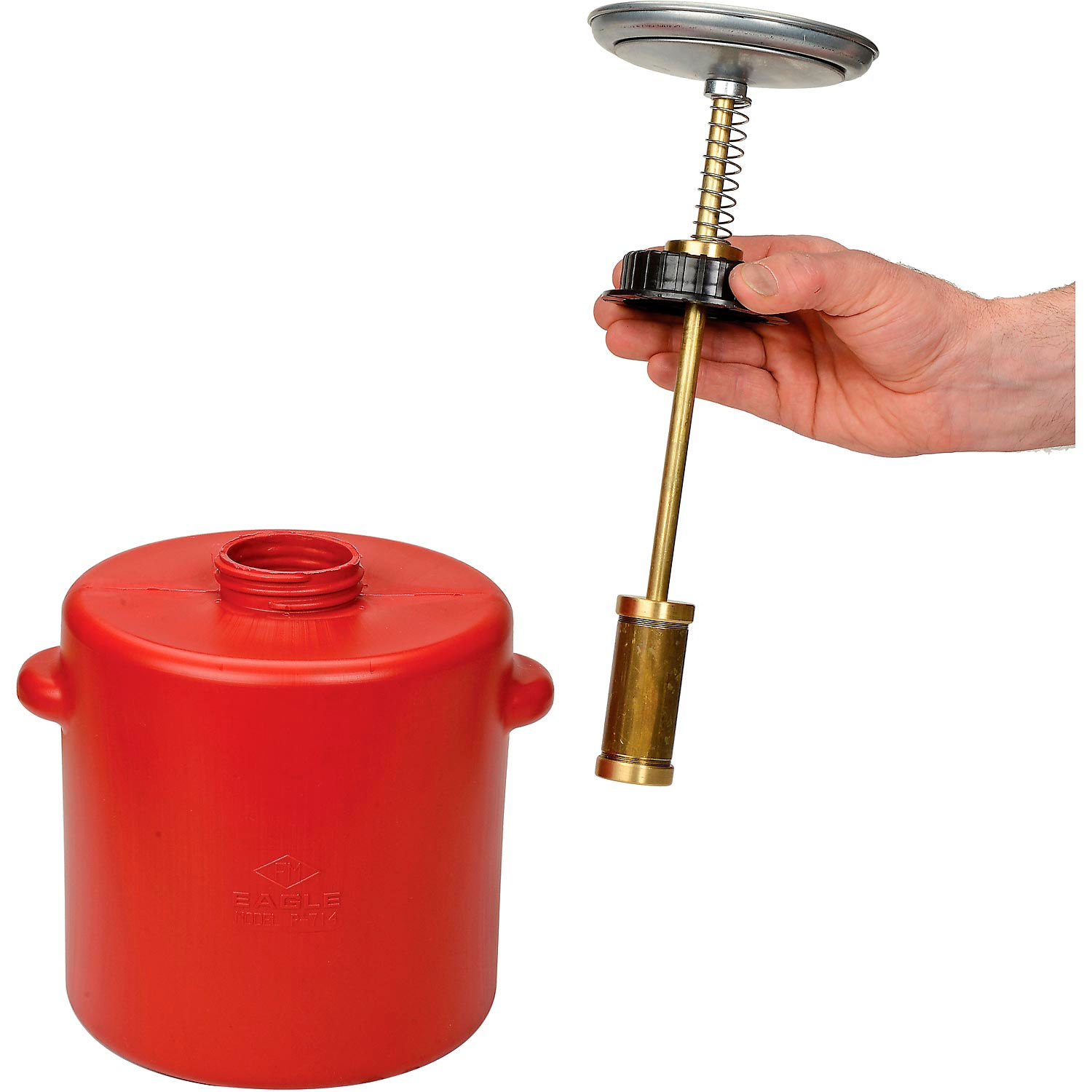 Eagle Safety Plunger Can 4 Quart Polyethylene, P714