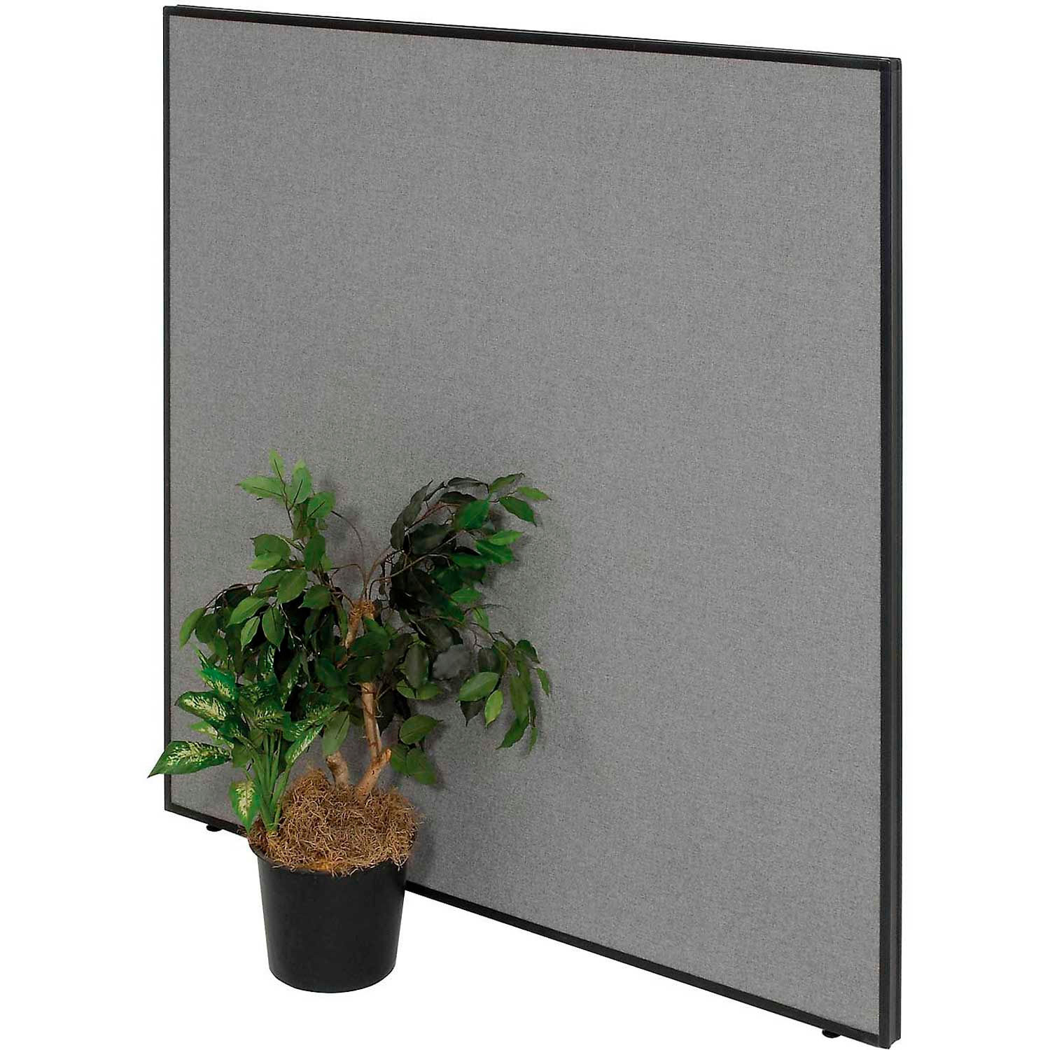 Interion® Freestanding Office Partition Panel, 361/4"W x 60"H, Gray