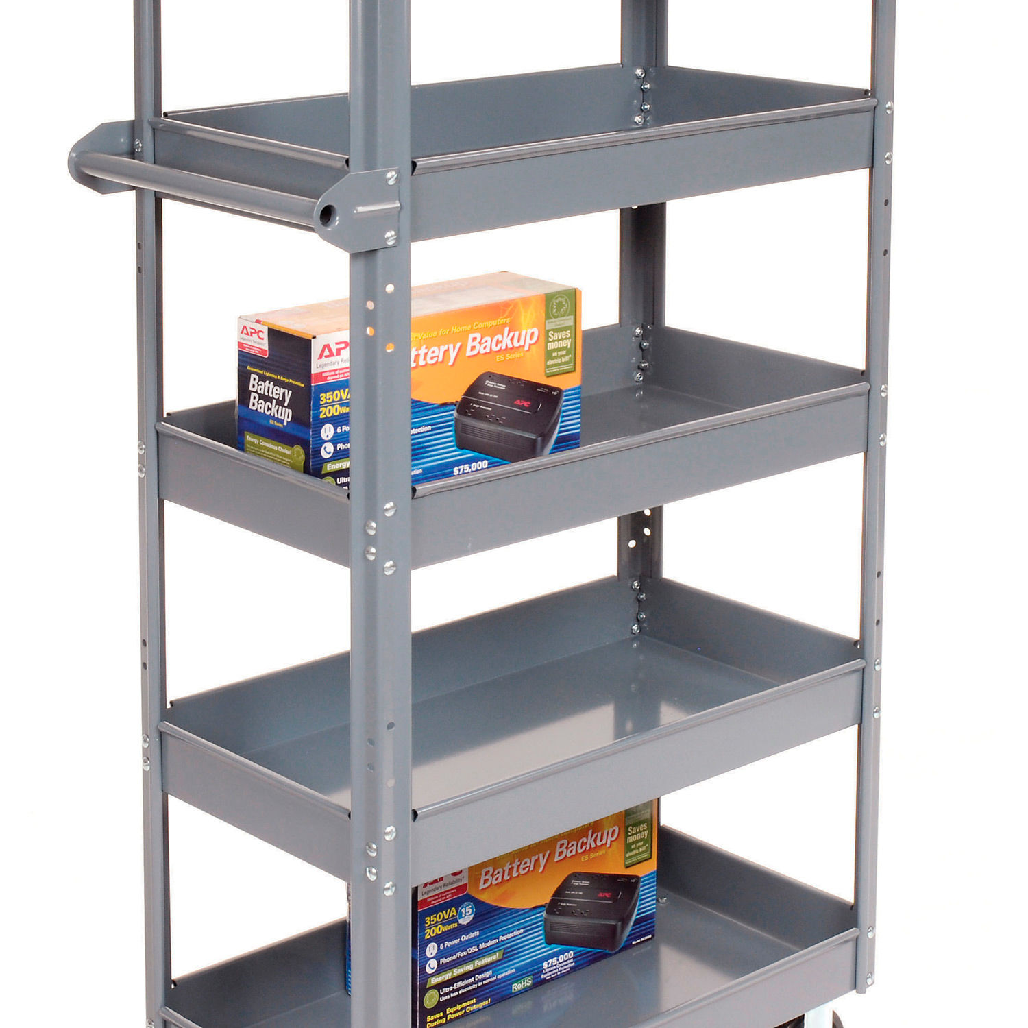 Edsal ST8003 MultiLevel Steel Shelf Truck with 5 Shelves