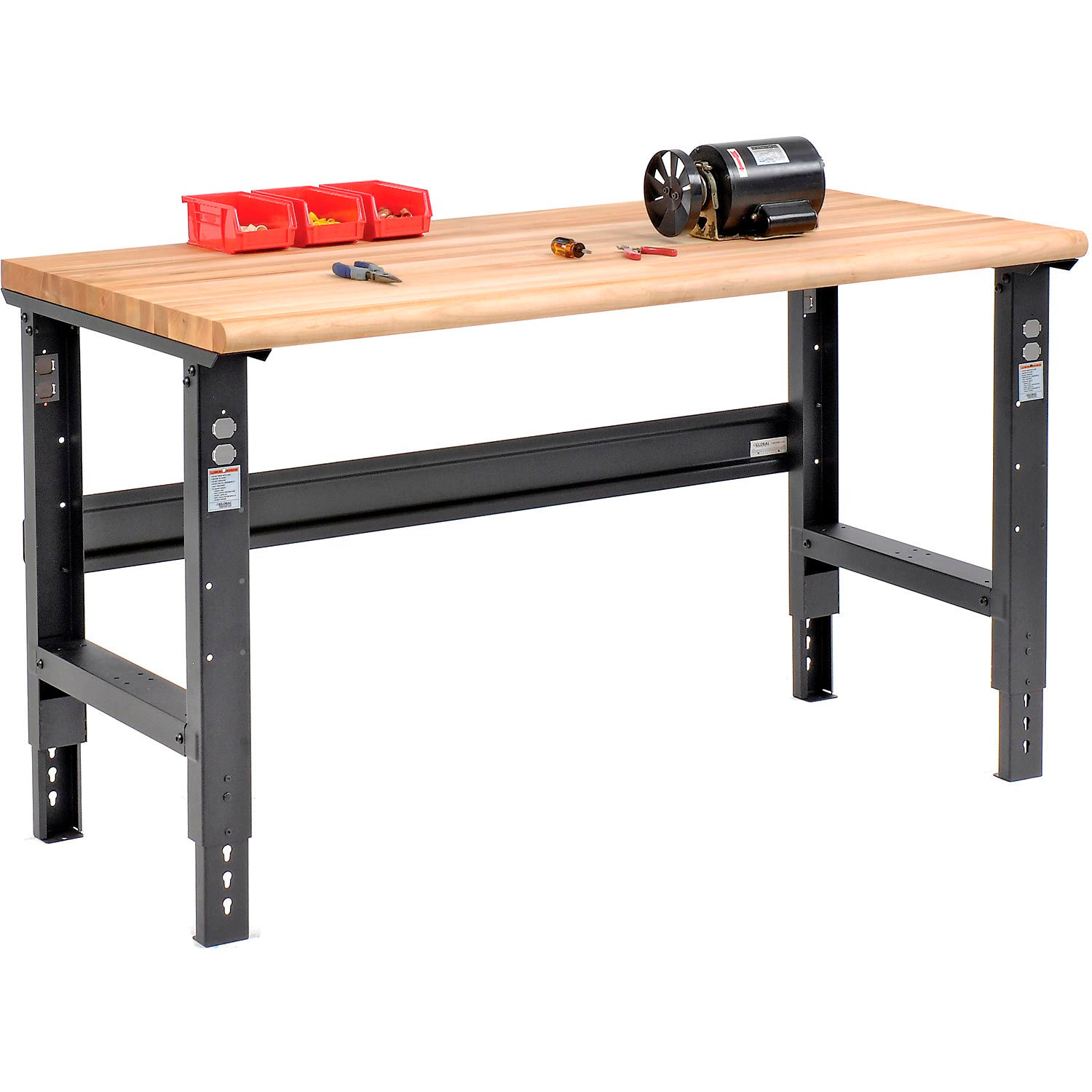 Global Industrial™ 60x30 Adj. Height Workbench CChannel Leg Ash