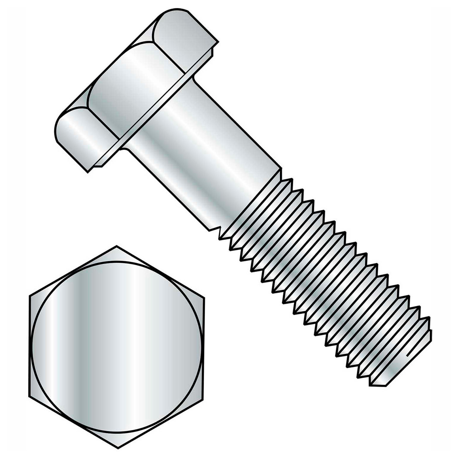 Hex Bolt 1 4 X 3 4 Grade A Steel Zinc Cr 3 Unc Ft A307 Pkg Of 100 i B Globalindustrial Ca