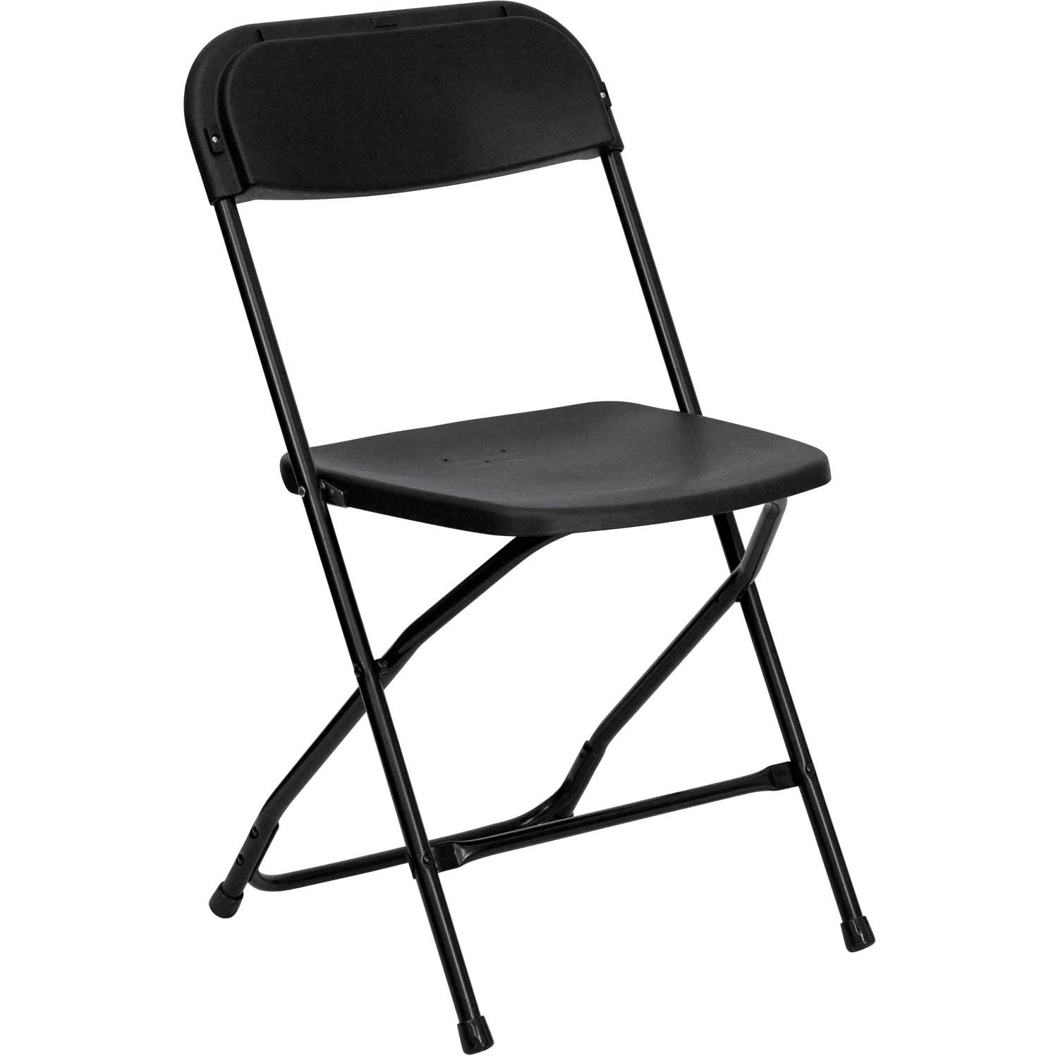 plastic folding chairs black