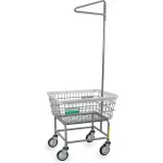 Chariots à linge métalliques avec tringle simple à vêtements