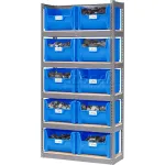 Rayonnages en acier sans vis Global Industrial™ avec bacs en plastique