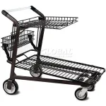 Chariots de supermarché à deux niveaux 