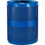Poubelles de recyclage en acier perforé à revêtement thermoplastique