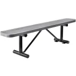 Bancs plats en tôle perforée