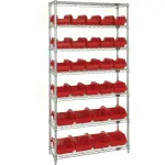 Quantum® Storage Systems Chrome Wire Shelving with Quick Pick Bins